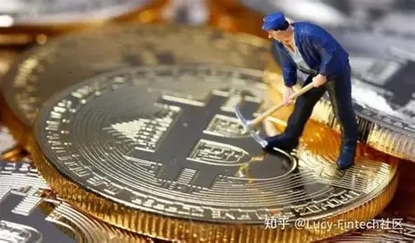 A modern miner working in a cryptocurrency mining farm.