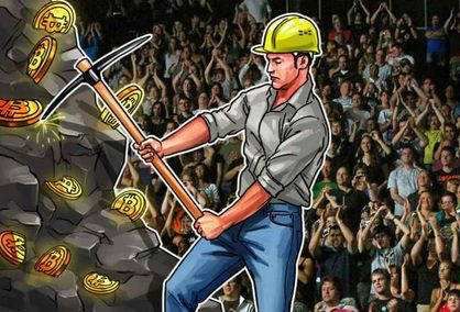 Close-up of a state-of-the-art mining rig celebrating its optimal performance