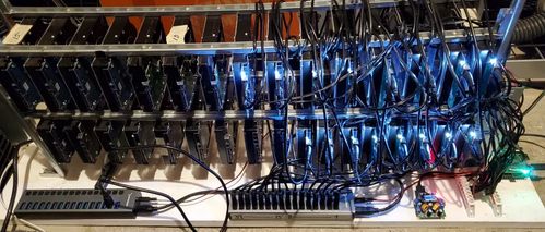 High-performance mining rig assembling components for cryptocurrency mining