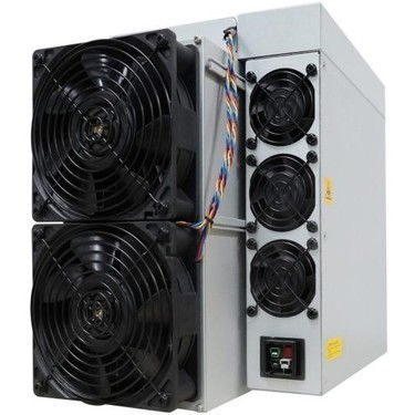 A modern Bitcoin mining rig at work