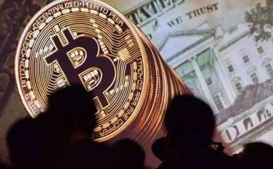 A powerful Bitcoin mining rig in action, showcasing its robust hardware setup for efficient block rewards